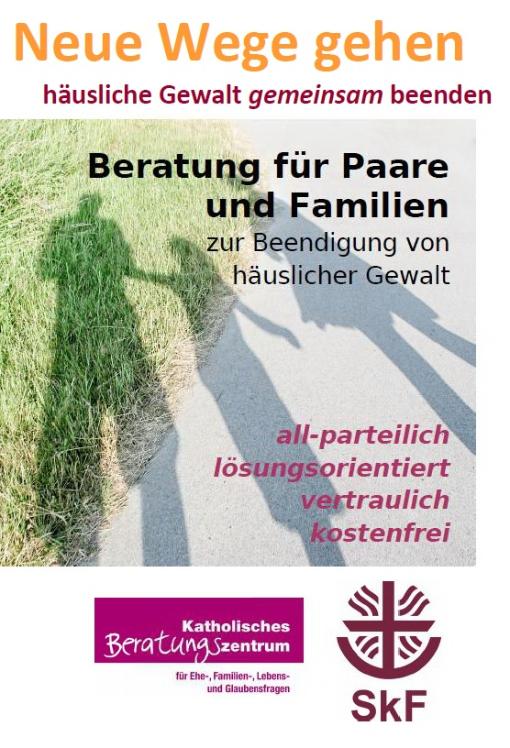 Flyer Neue Wege gehen - häusliche Gewalt gemeinsam beenden